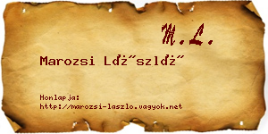 Marozsi László névjegykártya